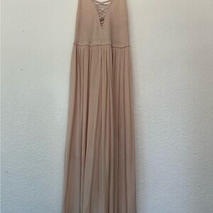 Blush Maxi Spaghetti Strap Dress